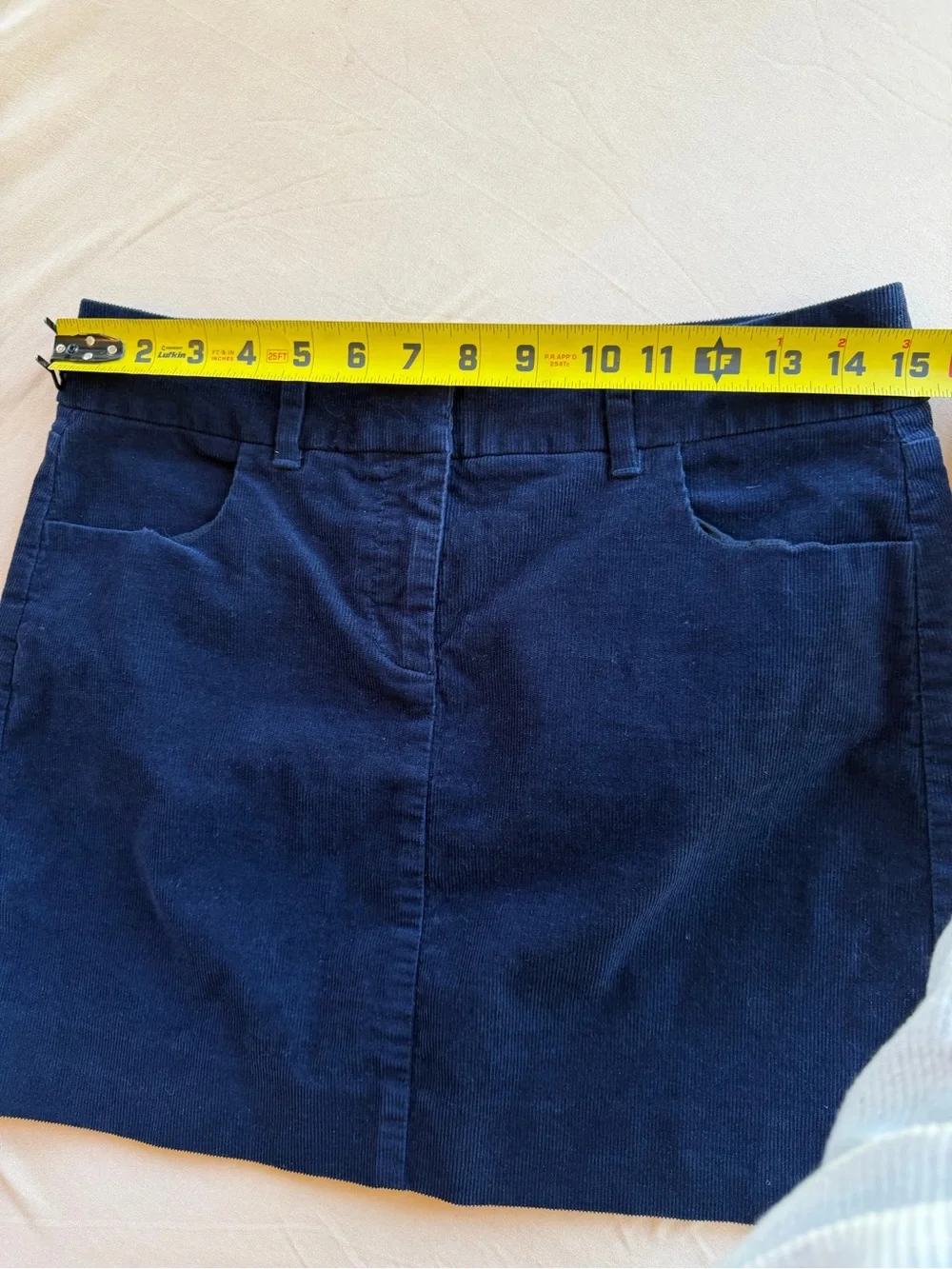 J. Crew Navy Corduroy 99% Cotton Skirt Size 4 Y2K summer fall comfort Academia